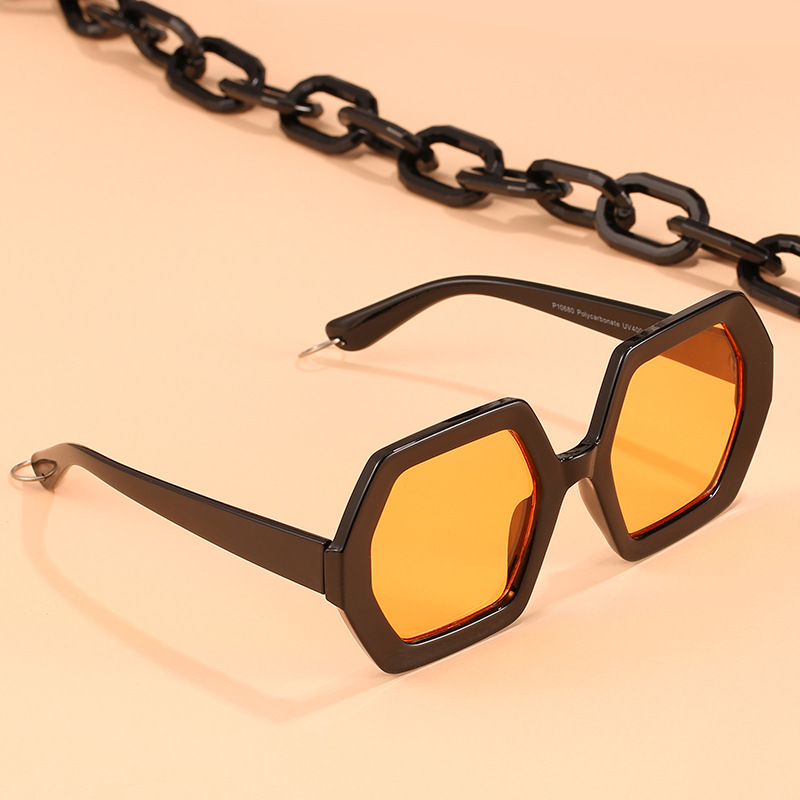 Title 2, Personality Chain Sunglasses Exaggerated Octago...