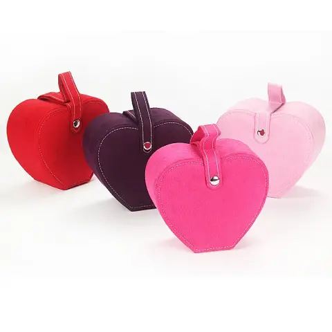 Portable Heart-Shaped Jewelry Storage Birthday Gift Box
