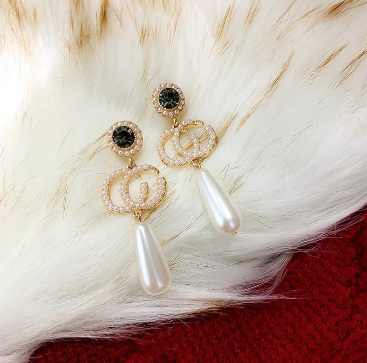 925 Silver Needle French Retro Pearl Earrings Dongdaemun New