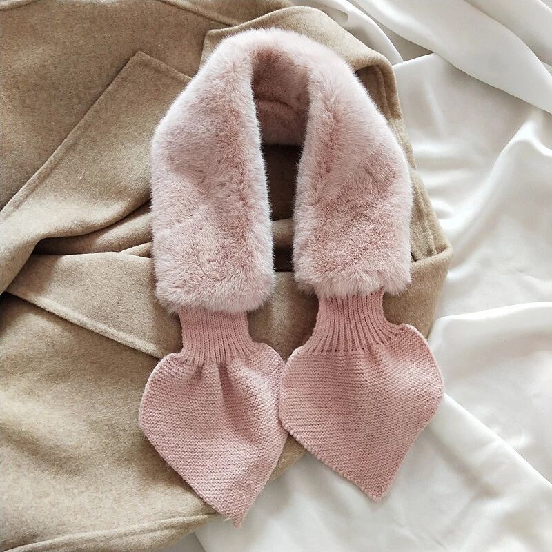 Imitation Rex Rabbit Hair Collar Scarf Plush Neck Protection