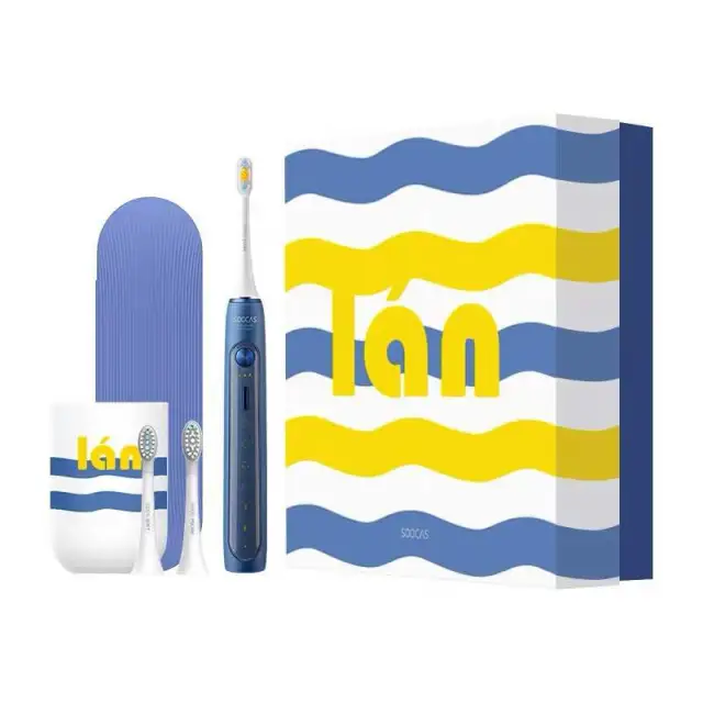 Automatic Sonic Vibration Electric Toothbrush Set For Men Blue - Shop at LoveMi