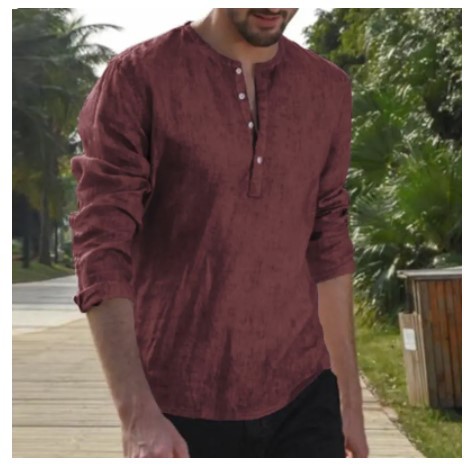 Round Neck Pullover Long Sleeve Shirt Simple Casual Base Shirt