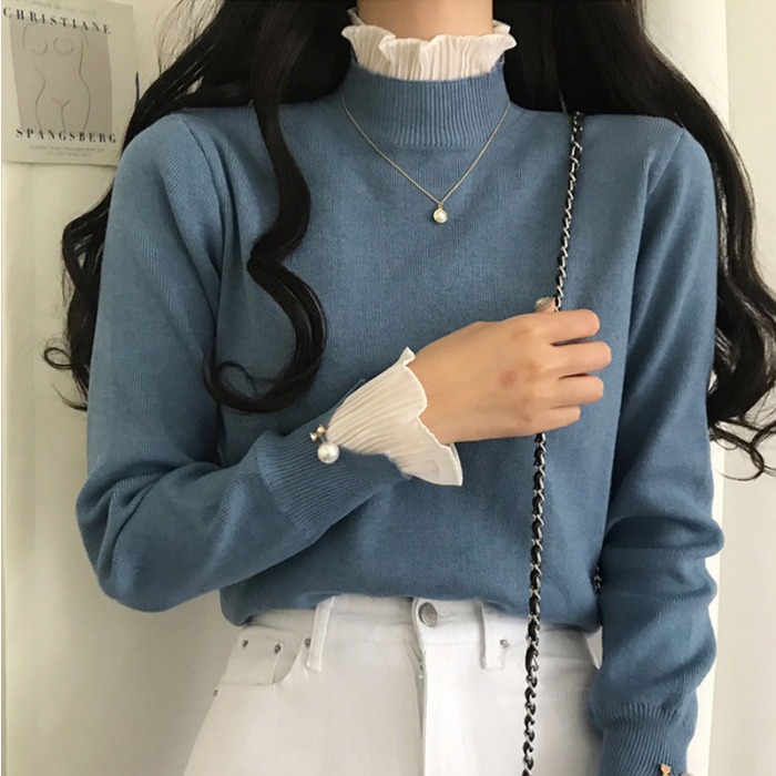 Women's Pullover Long Sleeve Bottoming Sweater