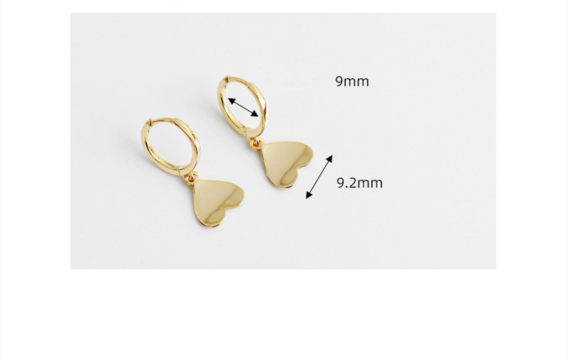 Love Heart Shaped S925 Sterling Silver Ear Buckle