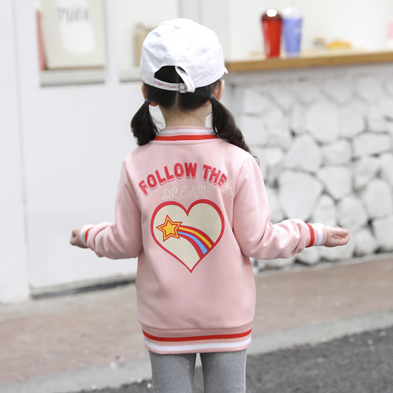 Fleece Jacket Baby Print Clothes Zipper Shirt