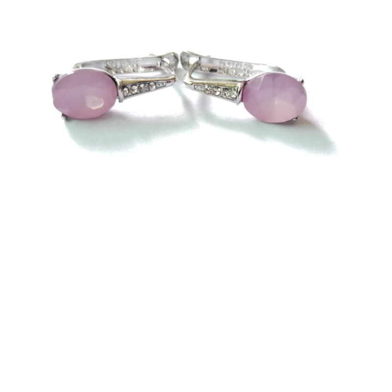 Natural Gemstone Female Teardrop Earrings