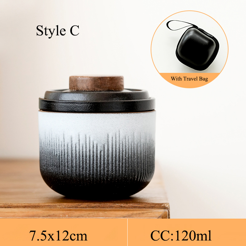 Car Travel Kungfu Tea Set With One Pot And Two Cups