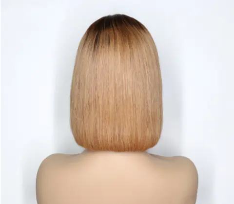 Ombre Colored Short Bob Wig T4B 27 Lace Front