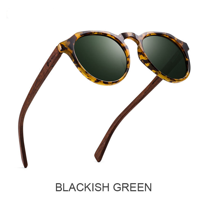 Title 1, Polarized Sunglasses Round Glasses Bamboo Sungl...