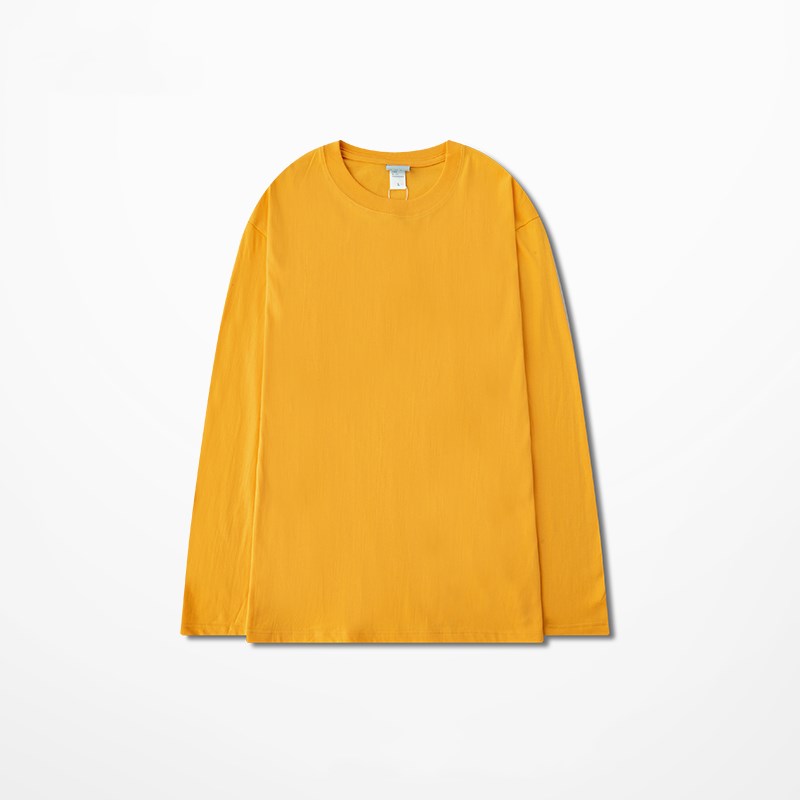 Retro Basic Solid Color Autumn Bottoming Shirt With Long Sleeves