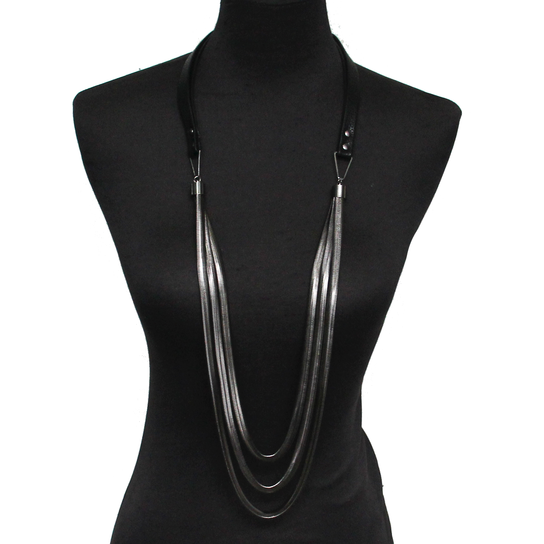 Multi layers Leather Snake Chains Necklaces Women Thick Chain Pendants Long Necklaces Statement Jewelry