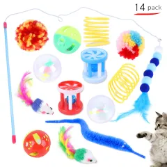 New Pet Cat Toy Funny Cat Stick Multiple Combinations - Set1 - View 1