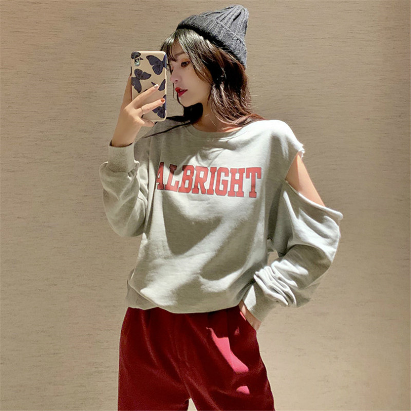 New Casual Letters Printed Sweater Women