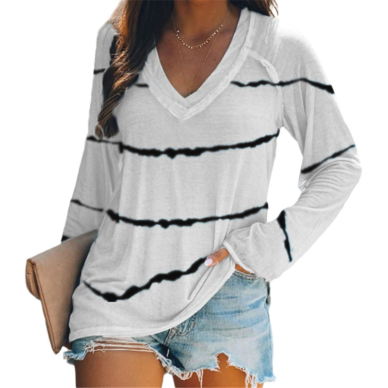 Title 6, Tie-Dye Stripes Printed Long-Sleeved Women