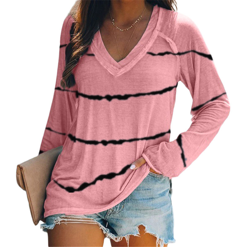 Title 5, Tie-Dye Stripes Printed Long-Sleeved Women