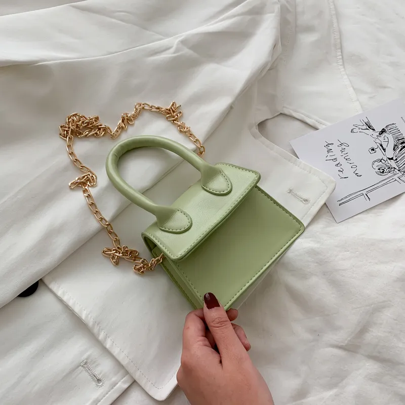 Bright Colour Fashion Girl Small Satchel - Green