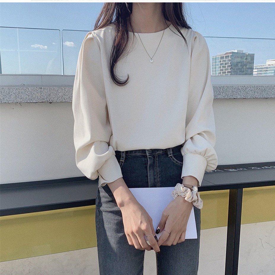 Title 5, New All-Match Round Neck Long-Sleeved Women