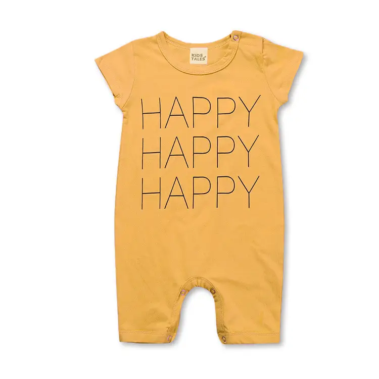Men's and Women's Baby Short-Sleeved Boxer Cotton Jumpsuit
