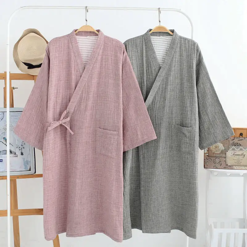 Kimono, Bathrobe, Gauze, Home Wear, Japanese Steamed