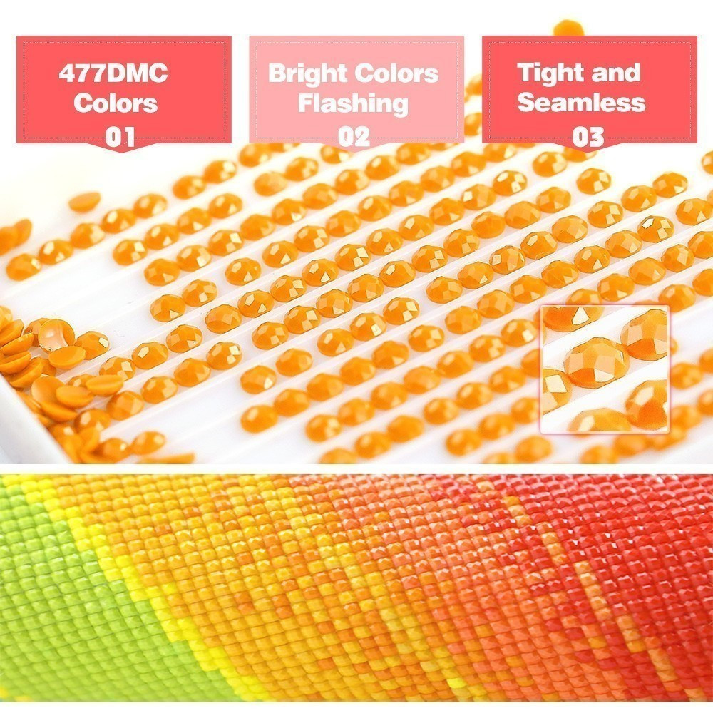 مجموعة تطريز مربعة كاملة بنقشة ماس القطة