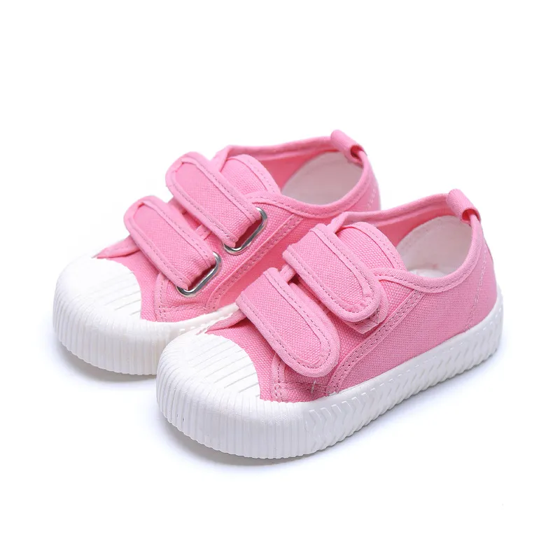 Soft Sole Velcro Canvas Sneakers Non-slip Wearable Casual Shoes Trend