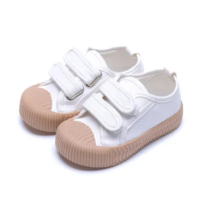 Soft Sole Velcro Canvas Sneakers Non-slip Wearable Casual Shoes Trend