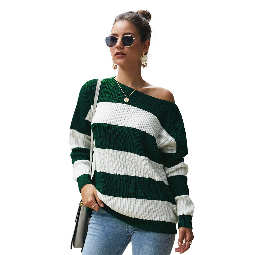 Title 3, Womens Sexy Striped Sweater Top Original Desig...