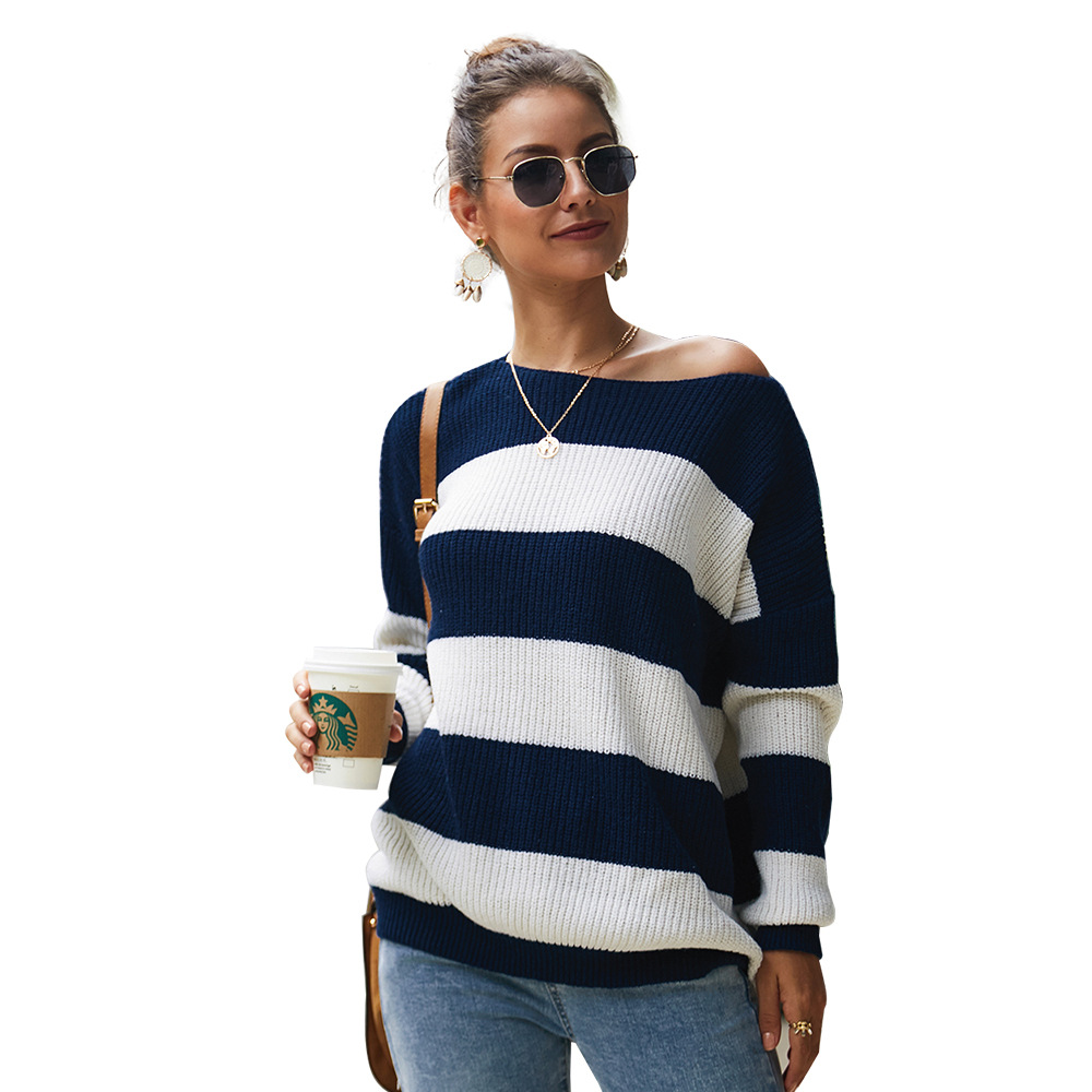 Title 4, Womens Sexy Striped Sweater Top Original Desig...