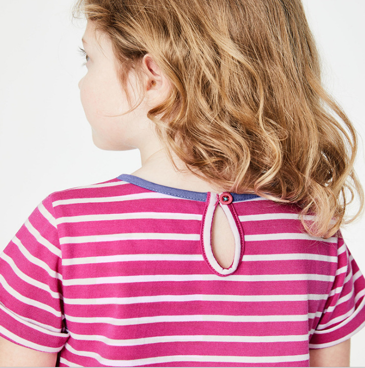 Girls' Dress Knitted Cotton Short Sleeve Skirt