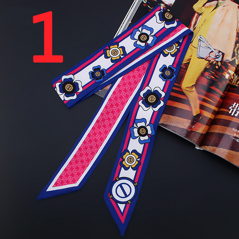 Fashion All-match Flower Imitation Silk Scarf