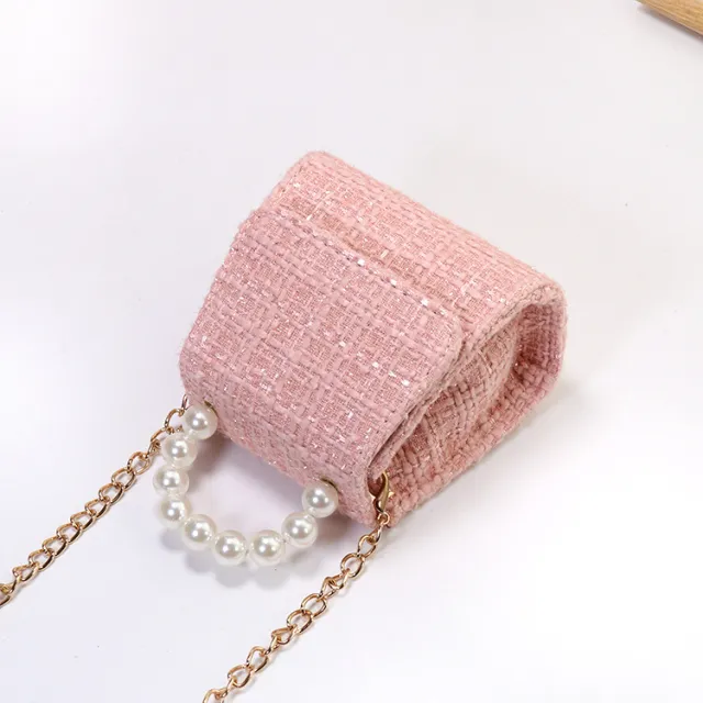 Autumn And Winter New Ladies Pearl Portable Messenger Bag Pink - Shop at LoveMi