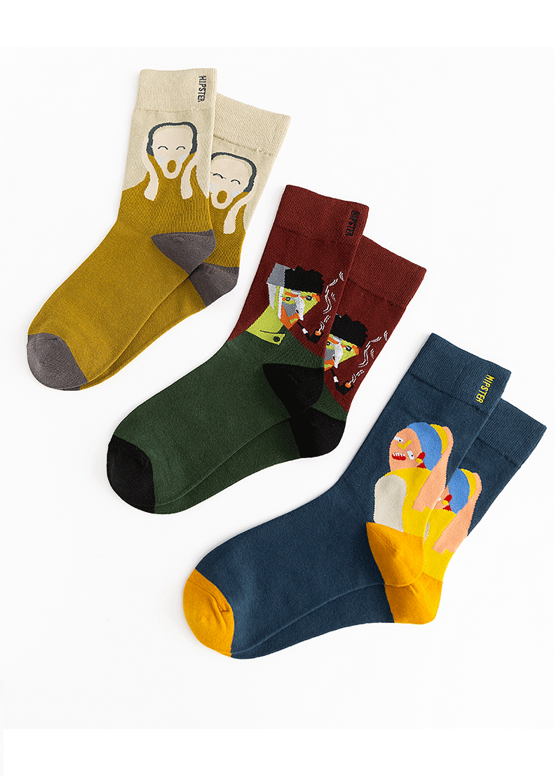 Title 1, Medium Tube Harajuku Style Hit Color Cotton Socks