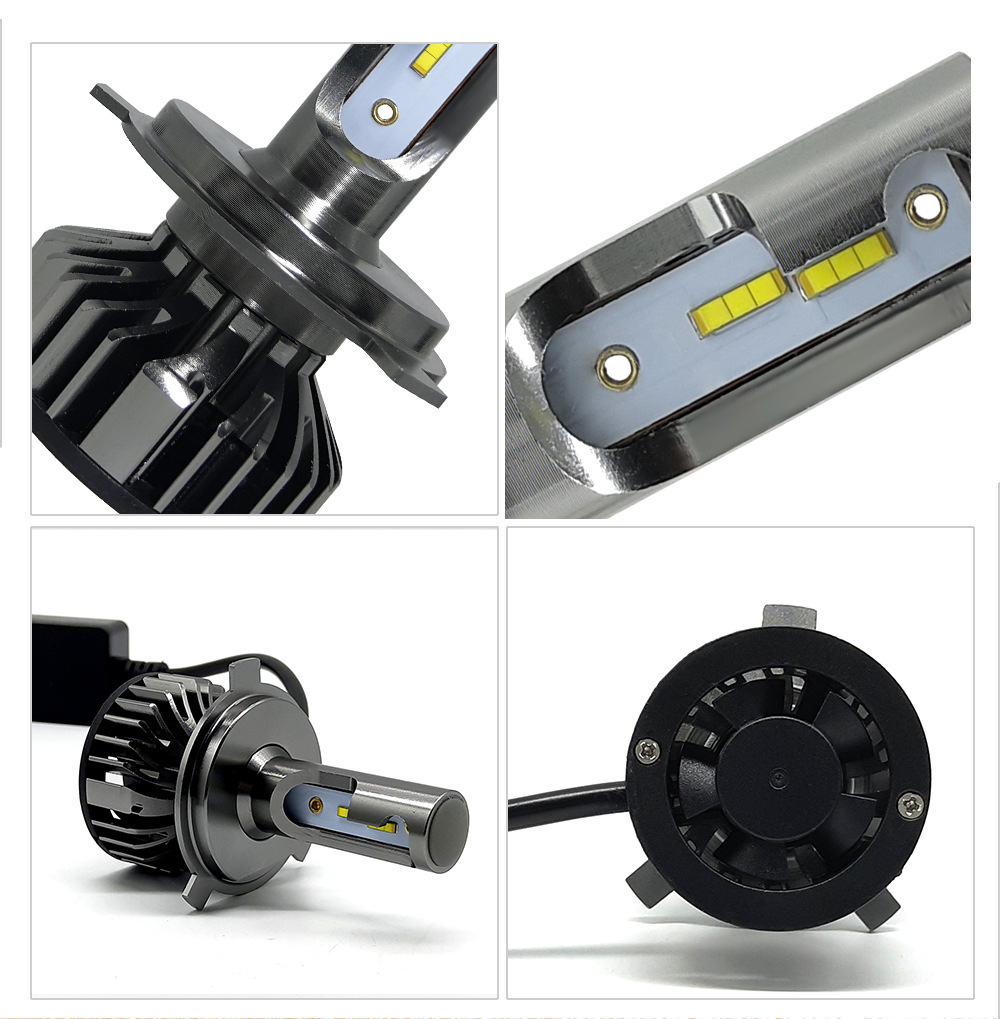 Car Headlight Monochromatic Two-color Three-color High Beam Low Beam Led Headlight High Power Bulb