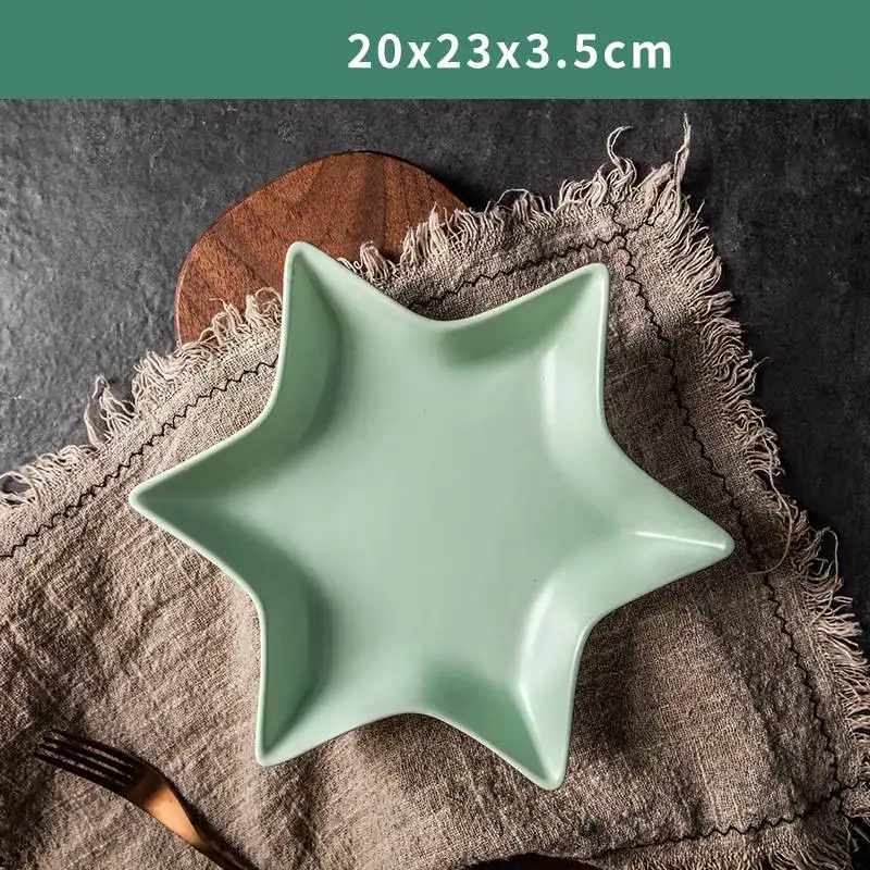 Christmas Series Color Glazed Salad Western Plate