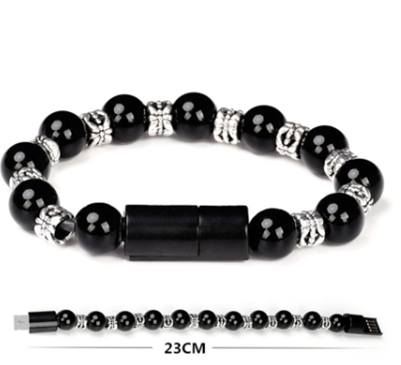 Compatible with Apple , Creative Mobile Phone Data Cable for Tibetan Silver Buddhist Beads Bracelet Ring