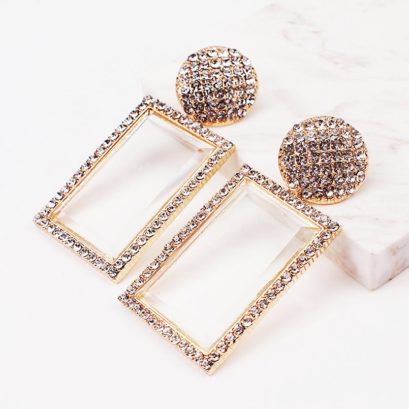Fashion personality street style diamond earrings