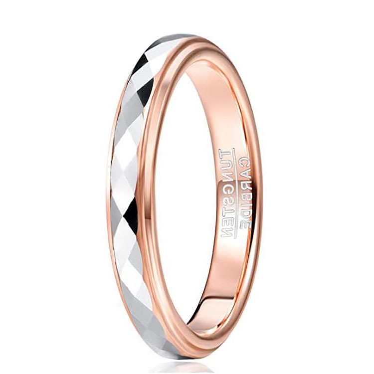 European And American Temperament Tungsten Steel Ring Diamond