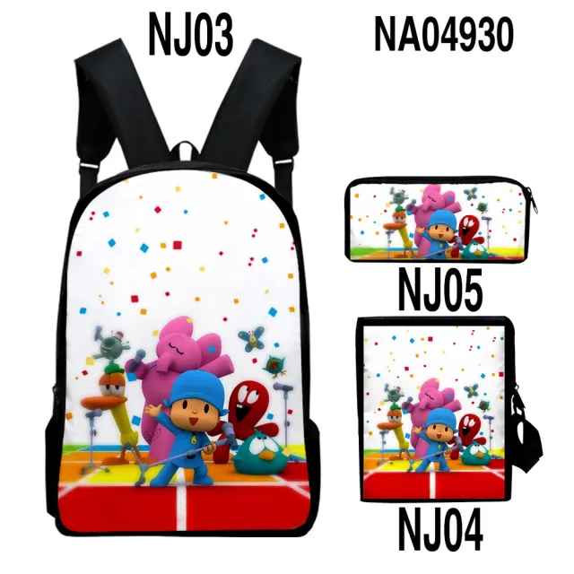 Digital Color Printing Bag Trendy Backpack Set Style2 Onesize - Shop at LoveMi