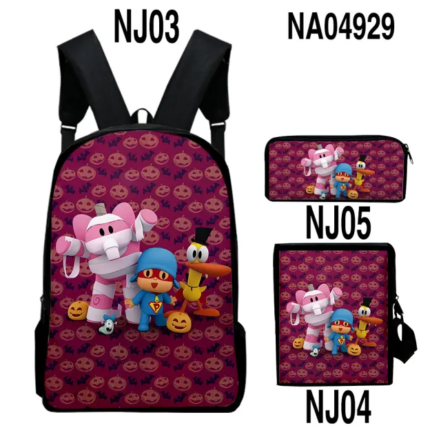 Digital Color Printing Bag Trendy Backpack Set Style3 Onesize - Shop at LoveMi