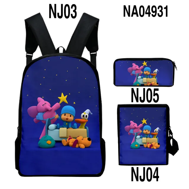 Digital Color Printing Bag Trendy Backpack Set Style1 Onesize - Shop at LoveMi