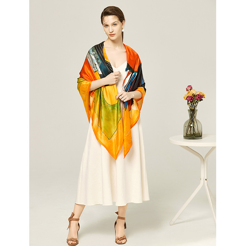 Ladies Medium Mulberry Silk Square Scarf Shawl