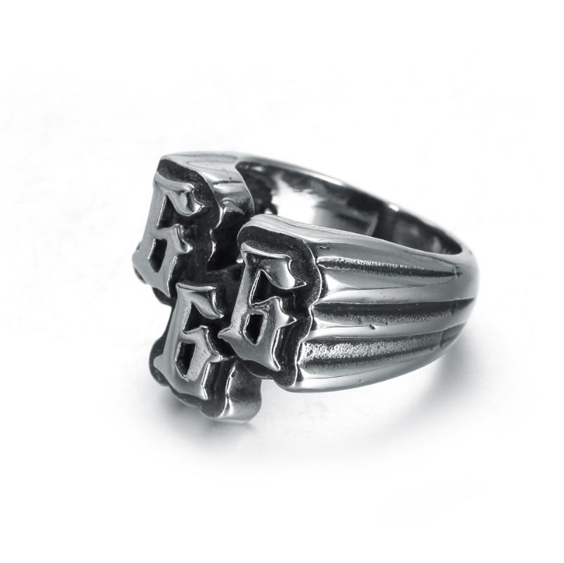 Titanium Steel Men's Dragon Ring Stainless Steel Drop Ring