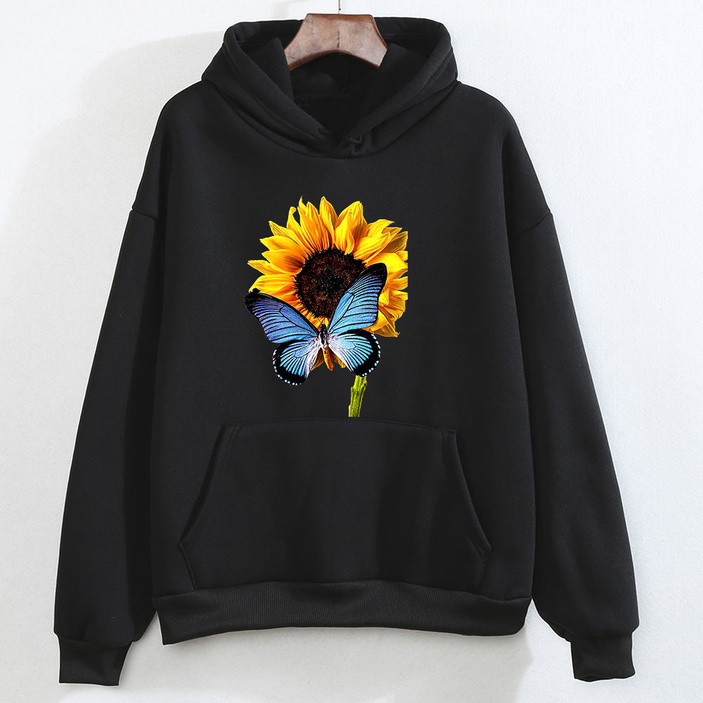 Title 4, Sunflower Butterfly Sweater Women