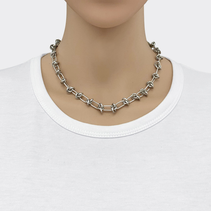 Stainless Steel Chain Style Clavicle Chain Woman