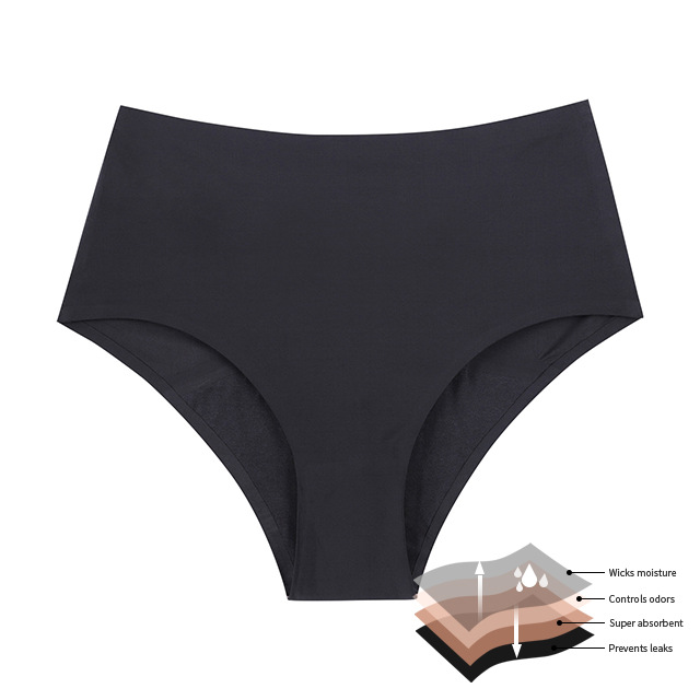 Title 2, Nahtlose High-Waist Damen Perioden Panty, aus e...