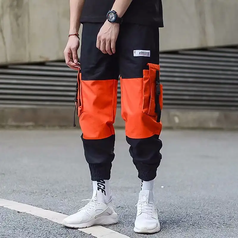 Korean Fan Energy Overalls Super Hot Hip-hop Loose Stitching Beam Feet