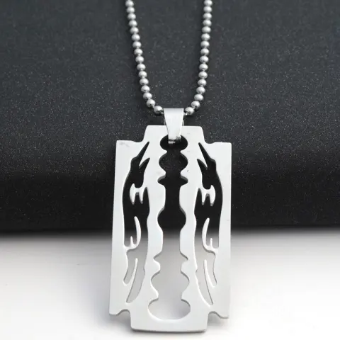 Men Chain Stainless Steel Blade Necklaces Men Pendants Woman