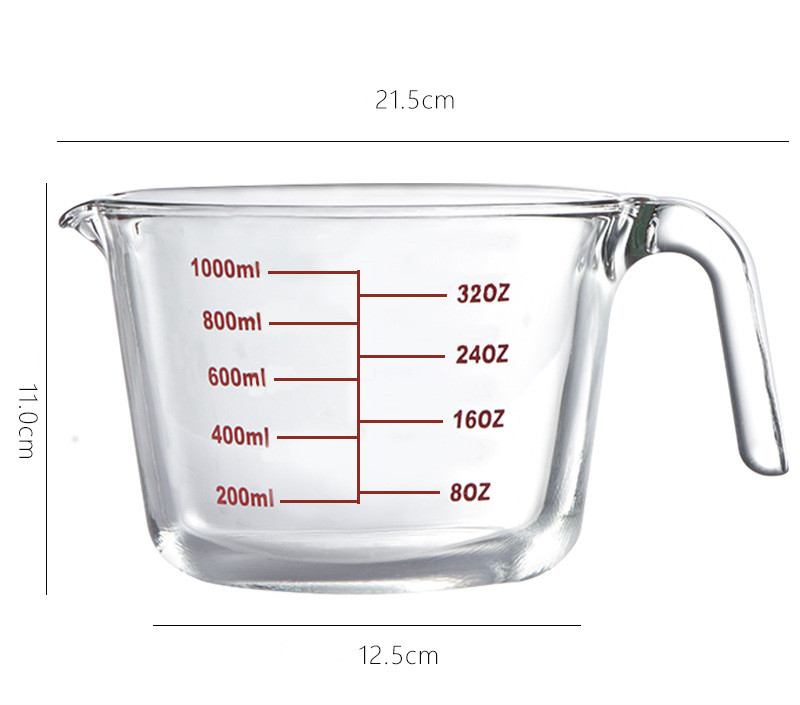 Title 8, Anchor Hocking 1 Litre Glass Measuring Jug. Mea...