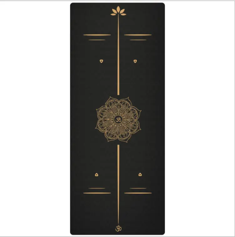 Rubber Pu Postural Line Yoga Mat