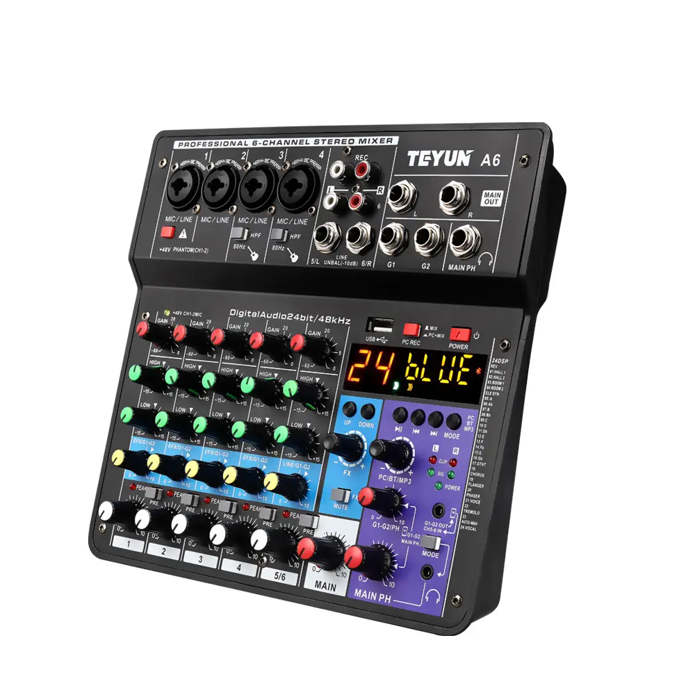 Bluetooth Sound Card Mixer Live Equipment Microphone